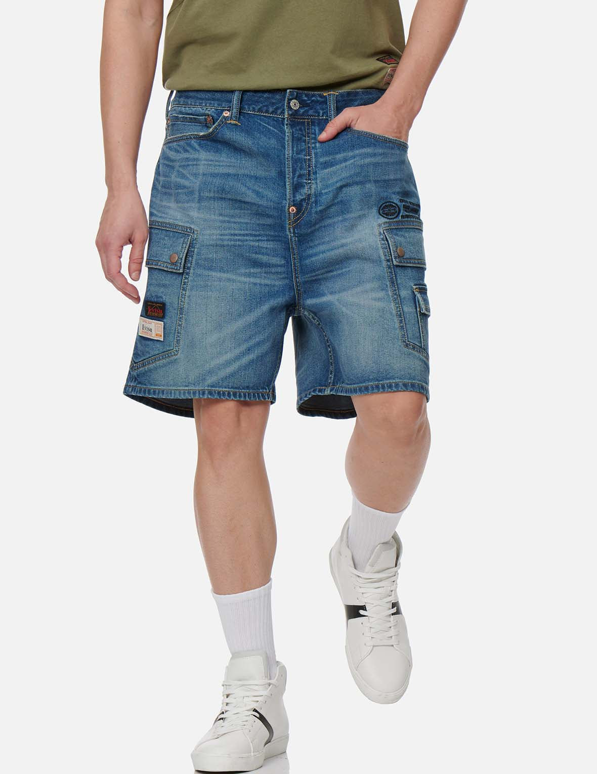 Cargo Pocket Denim Shorts – EVISU