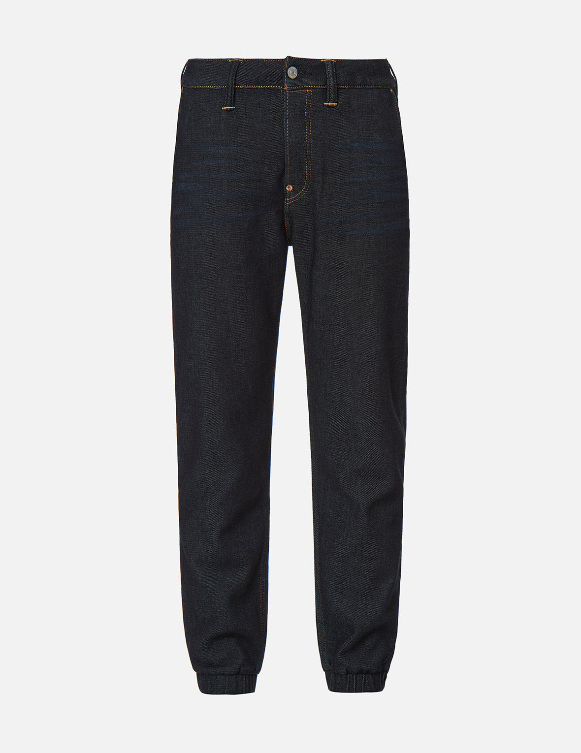 Kamon and Logo Appliqué Denim Jogger Pants