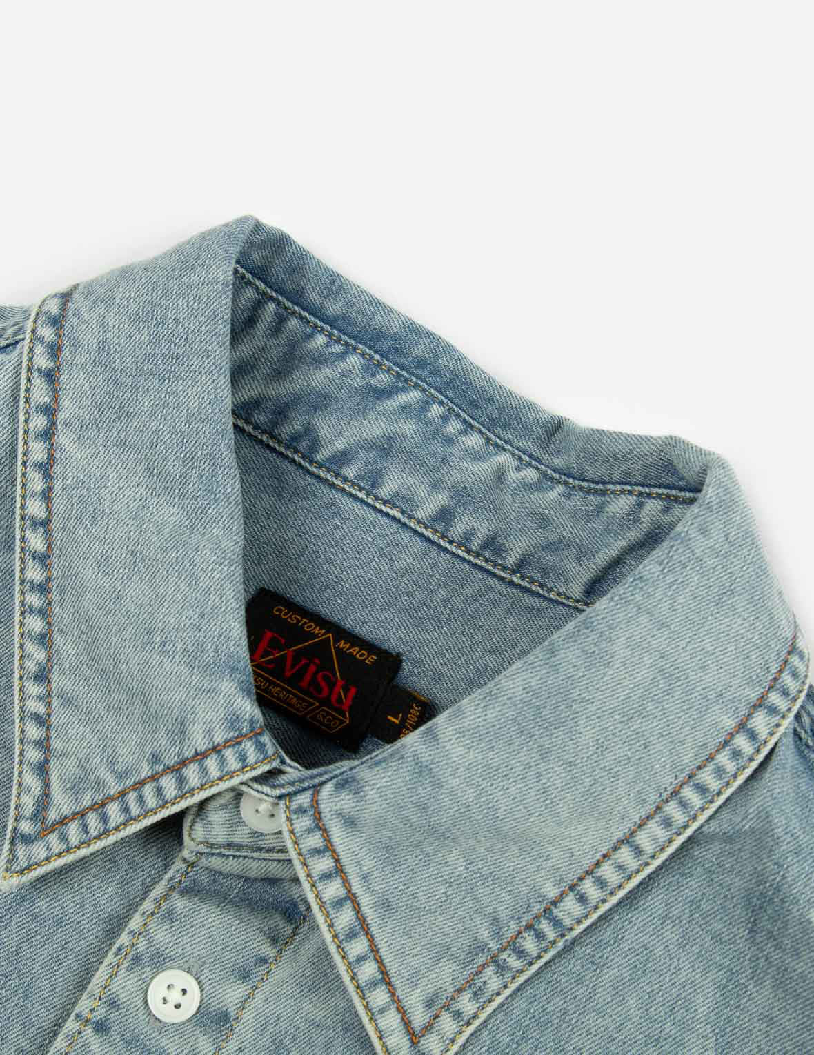Daruma Buddies Print Denim Shirt