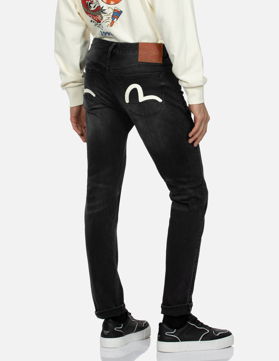 Seagull Print Flex Skinny Denim Jeans #2028