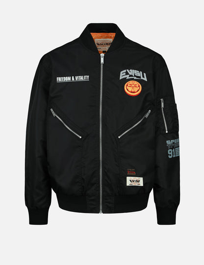 Logo and Kamon Embroidered MA-1 Bomber Jacket – EVISU