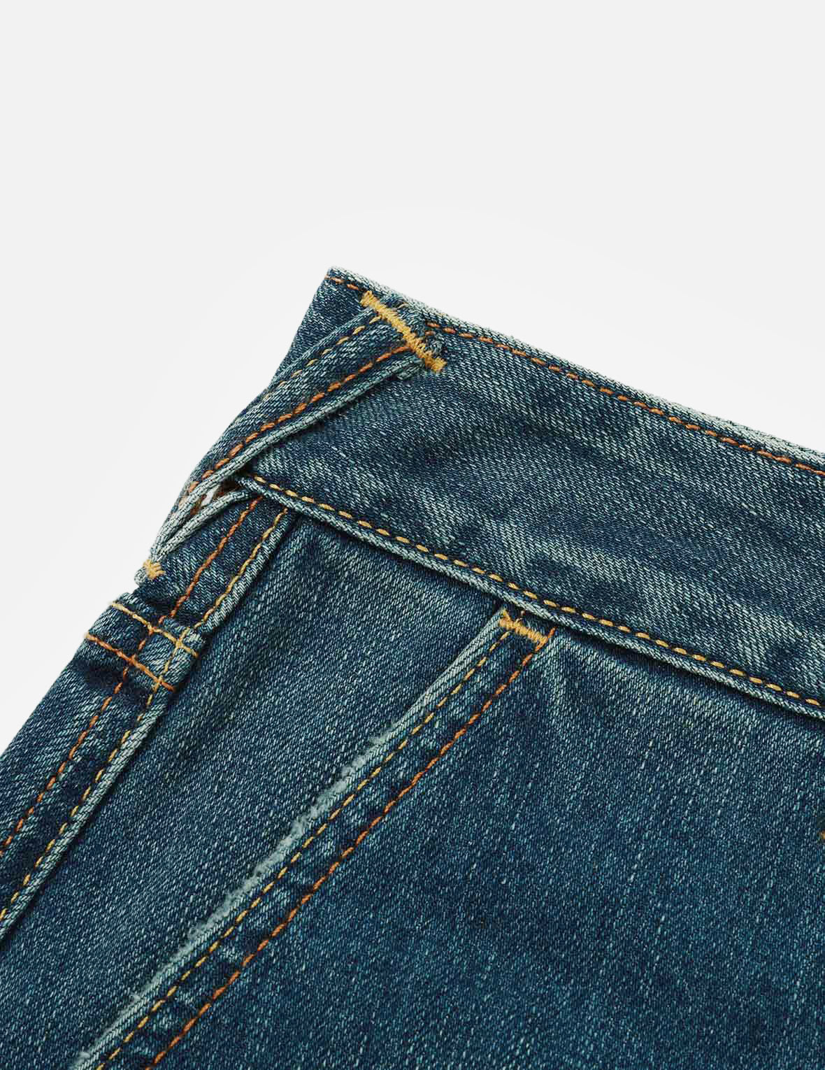 Multi-Pocket Washed Denim Joggers