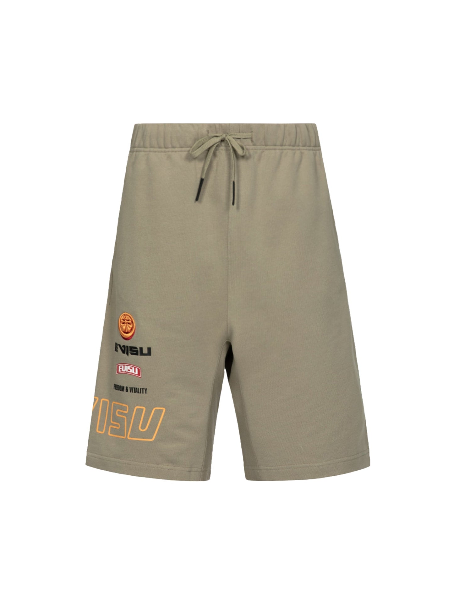 Logo Print and Kamon Embroidery Sweat Shorts