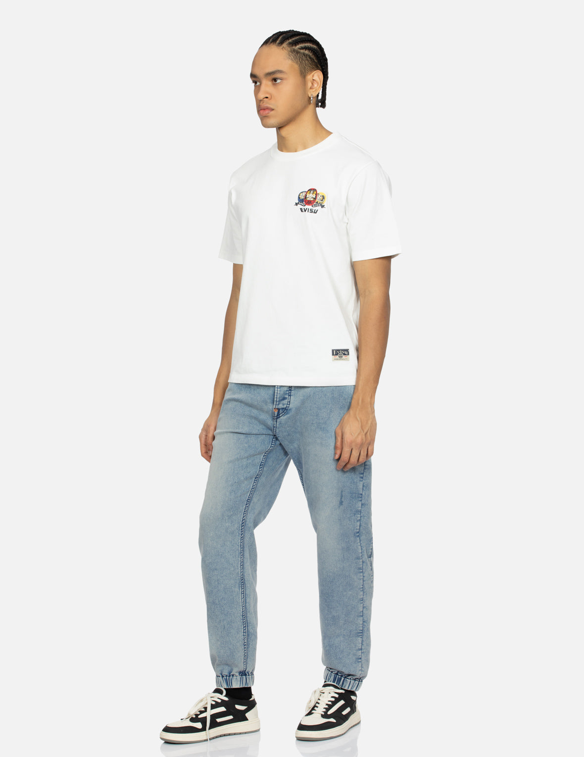 Allover Seagull Jacquard Inserted Daicock Regular Fit Denim