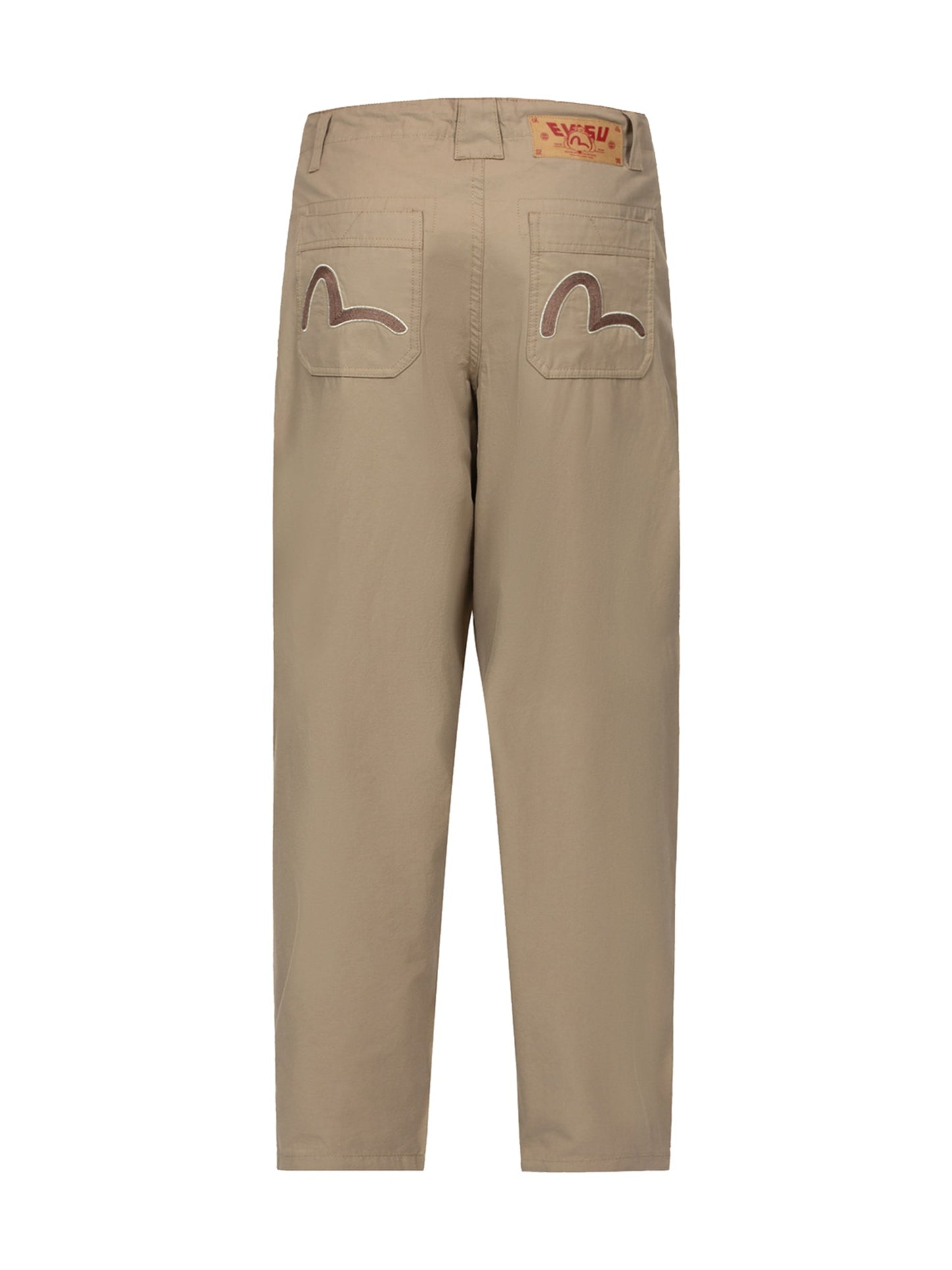 Seagull Embroidery Baggy Pants