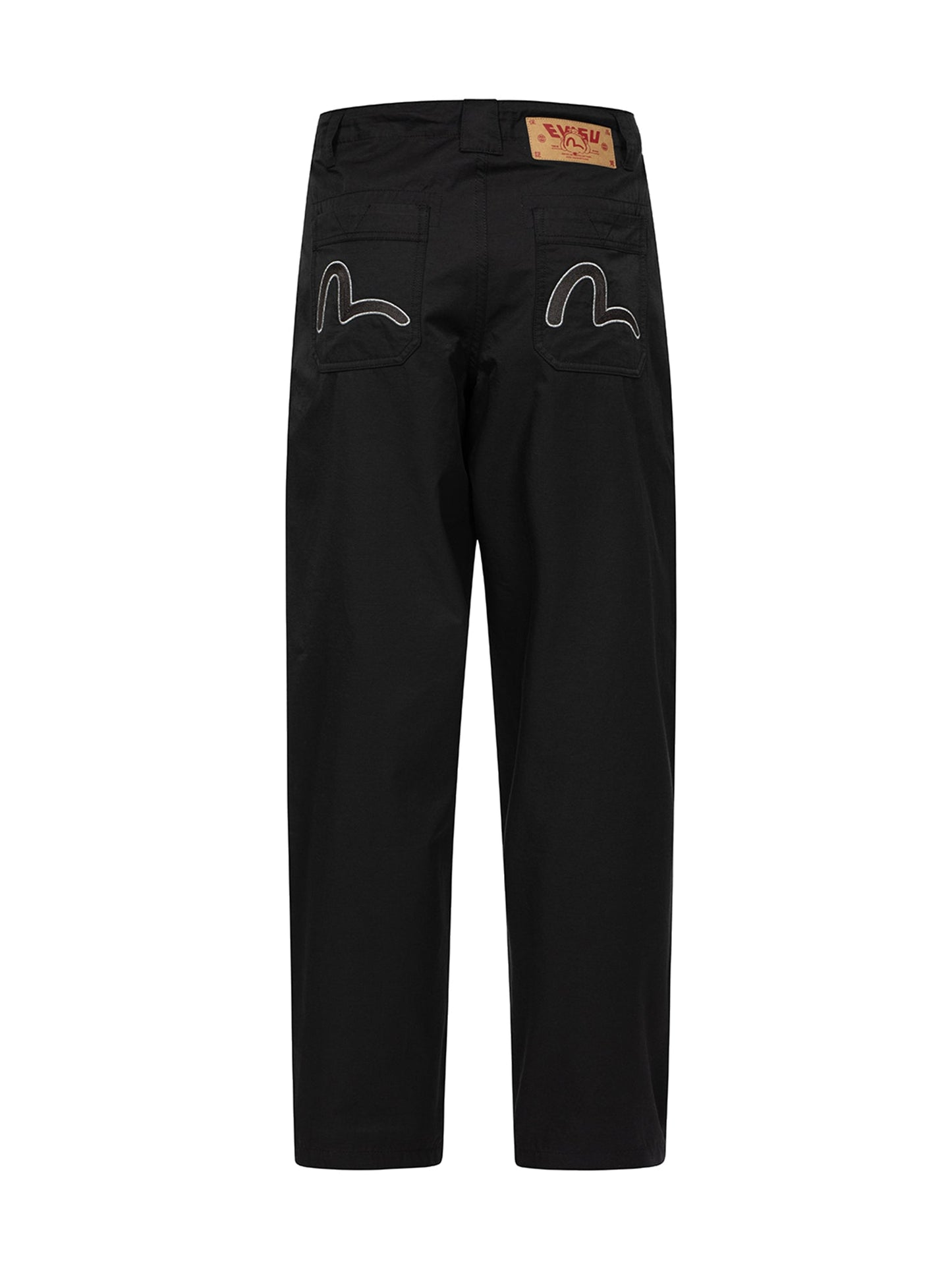 Seagull Embroidery Baggy Pants