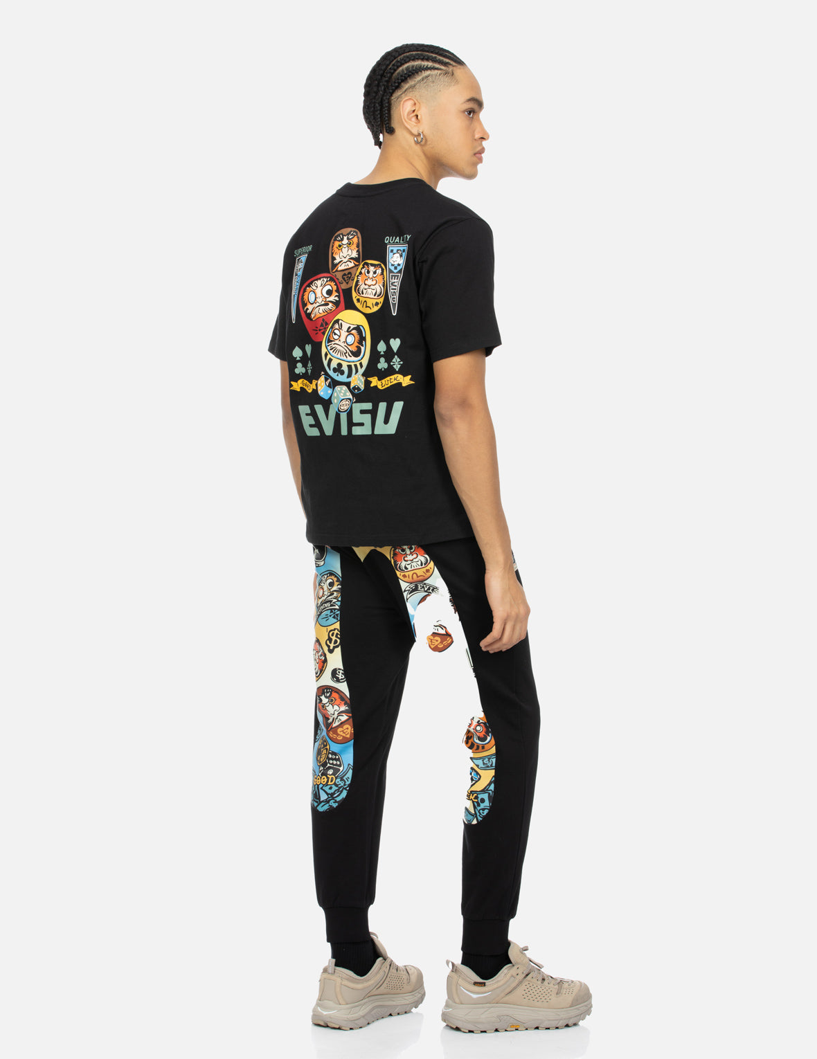 Daruma Daicock Print Regular Fit Sweatpants – EVISU