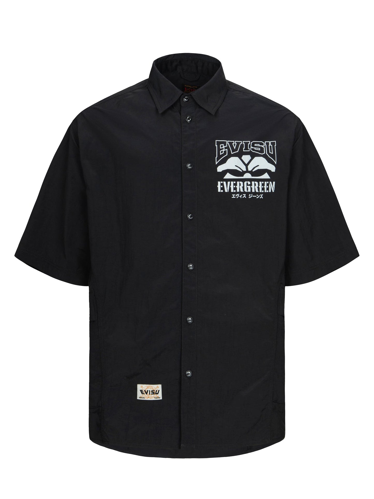 Multi-Reflective Print Oversized Short Sleeve Shirt