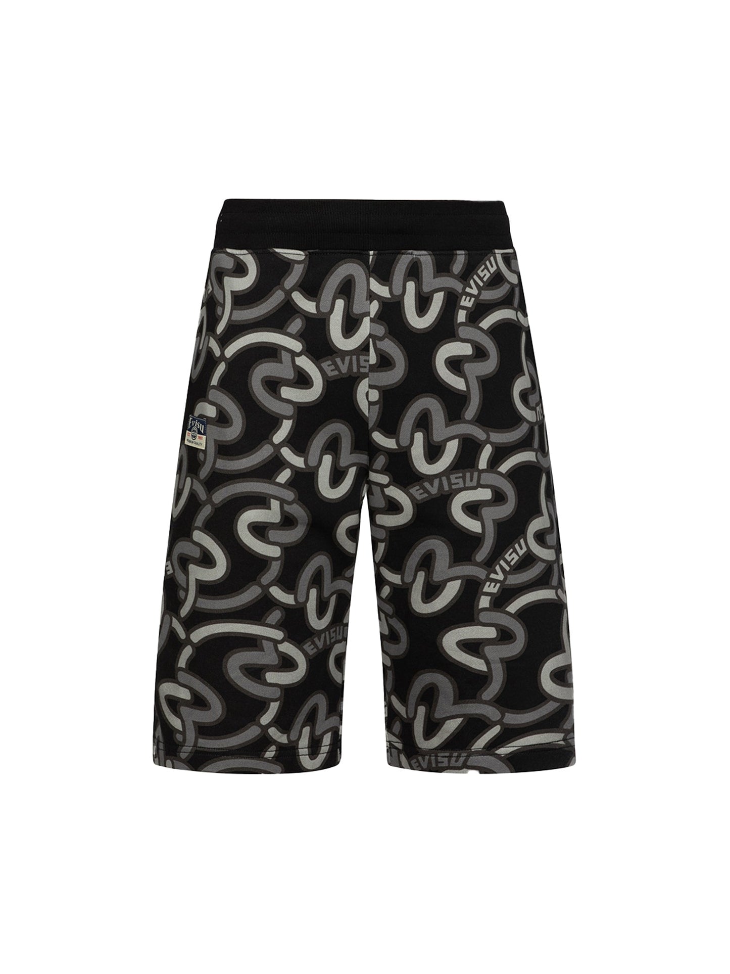 Allover Overlapping Seagull Print Regular Fit Sweat Shorts