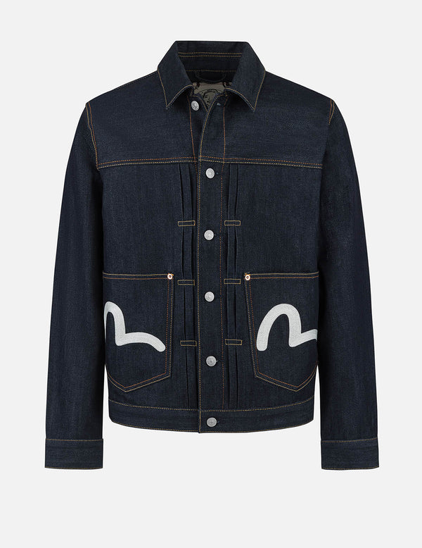 Map Appliqué Embroidery Regular Fit Denim Jacket – EVISU