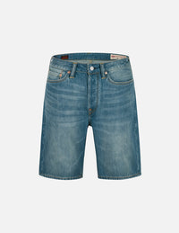 Floral Daicock Embroidery Regular Fit Denim Shorts