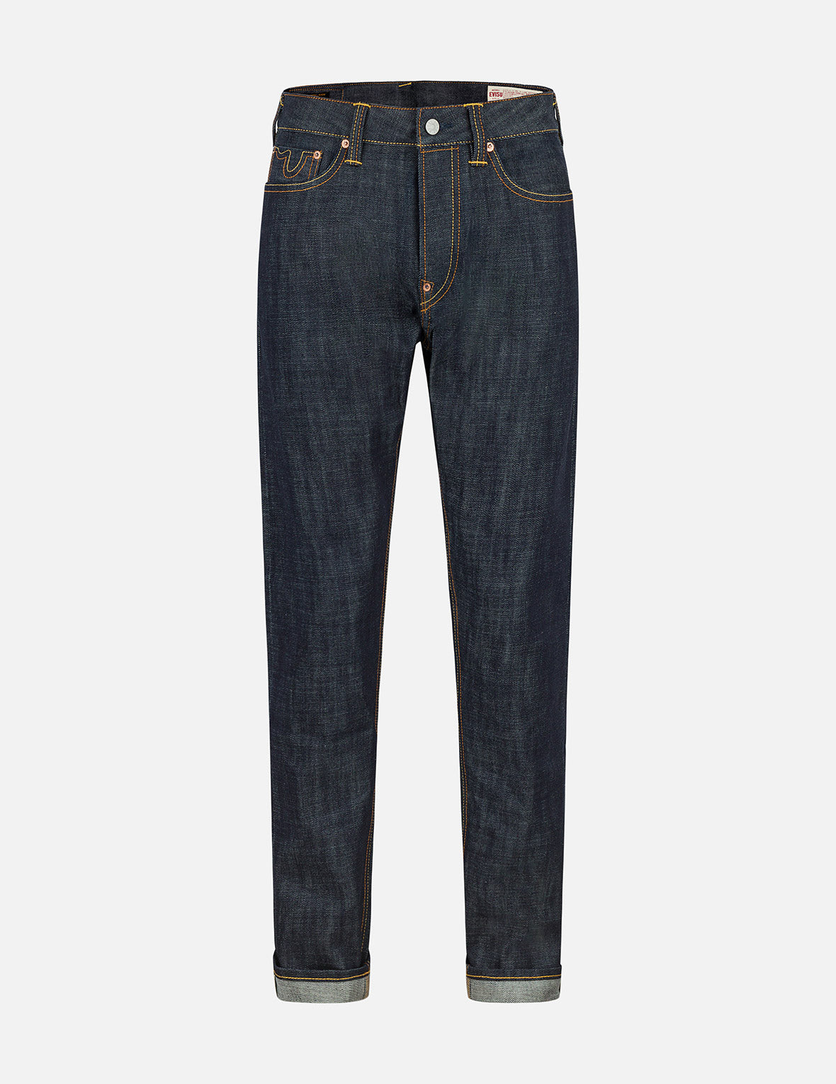 7 Pockets Design Taper Fit Raw Jeans #2017