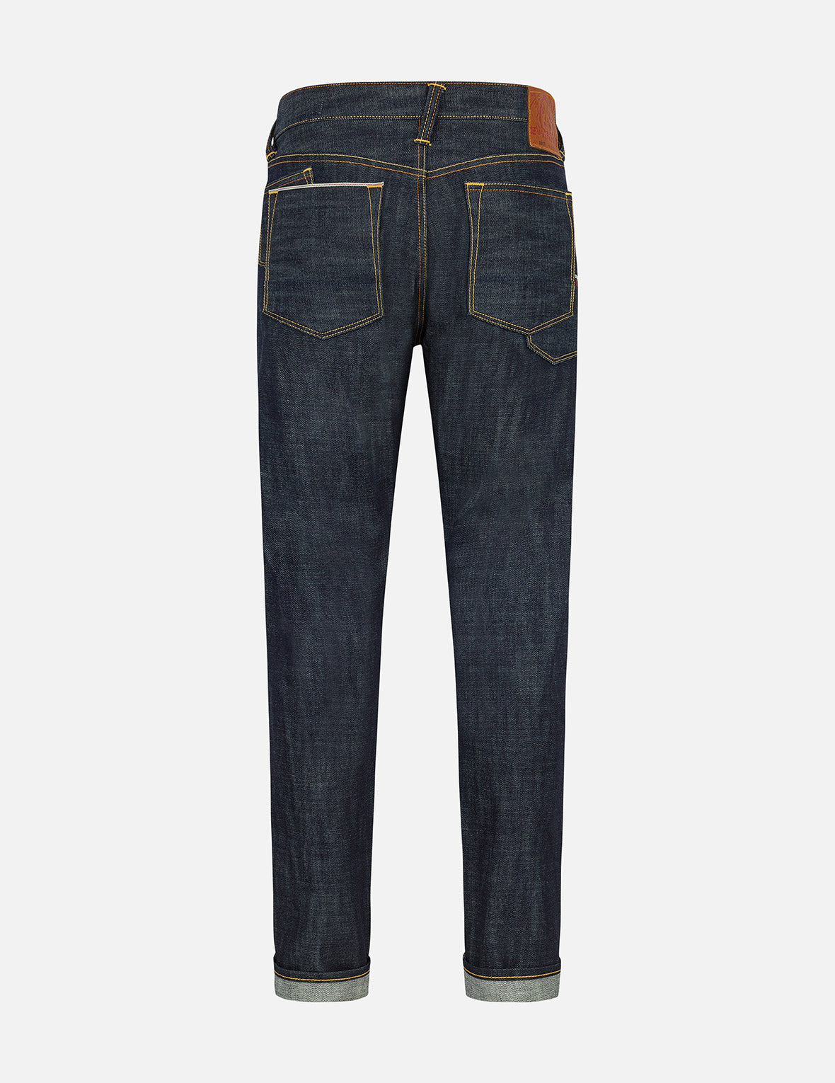 7 Pockets Design Taper Fit Raw Jeans #2017
