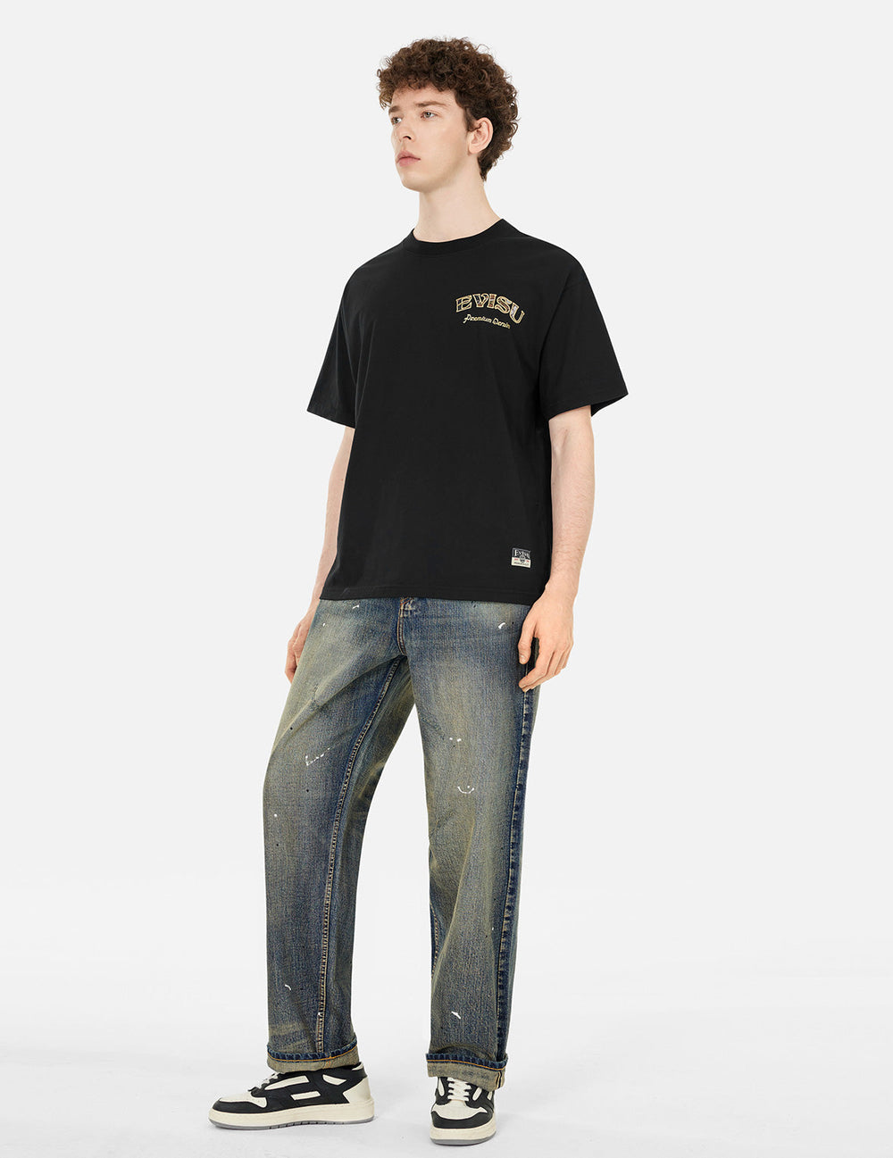 7-Pocket Design Vintage Washed Loose Fit Jeans #2038 – EVISU