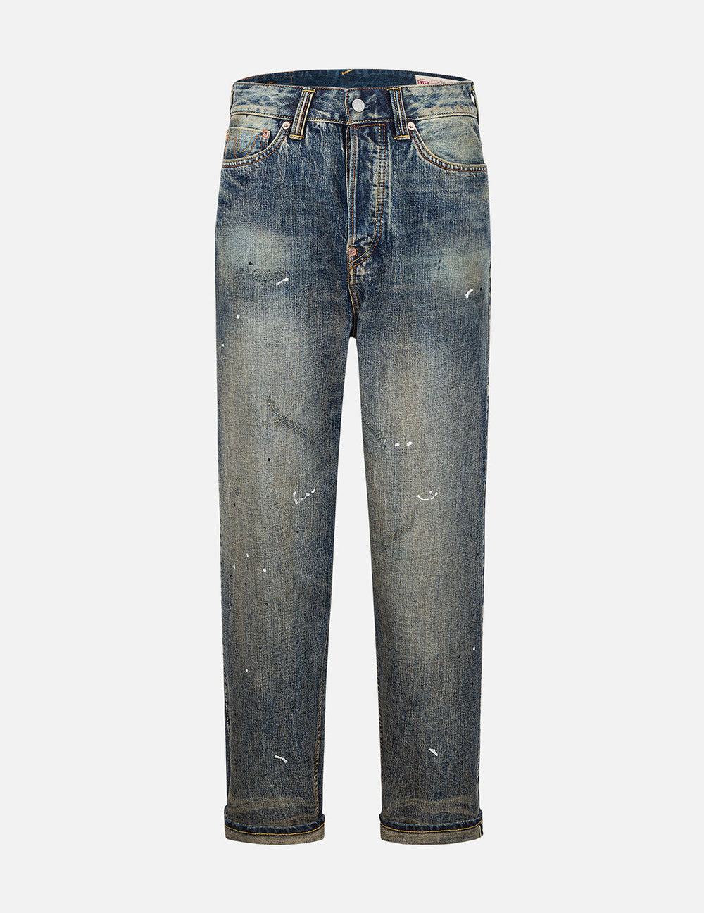 7-Pocket Design Vintage Washed Loose Fit Jeans #2038 – EVISU