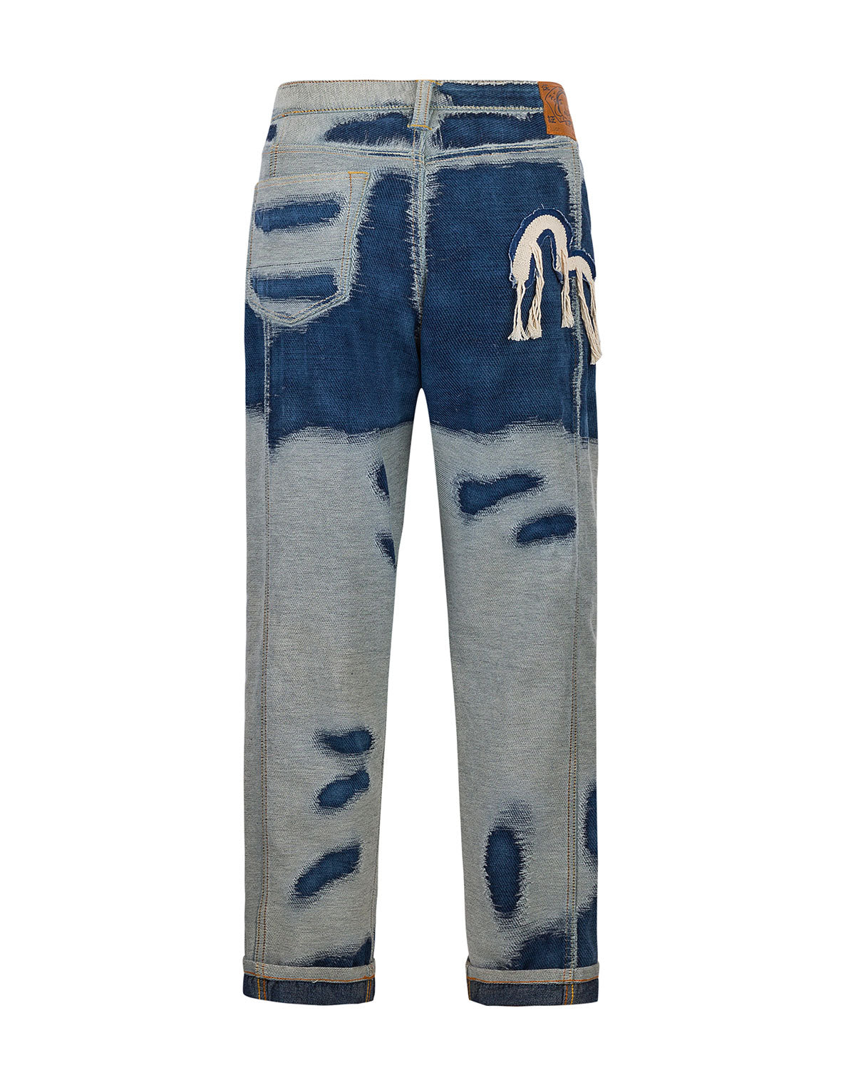 破损海鸥刺绣时尚版型牛仔裤