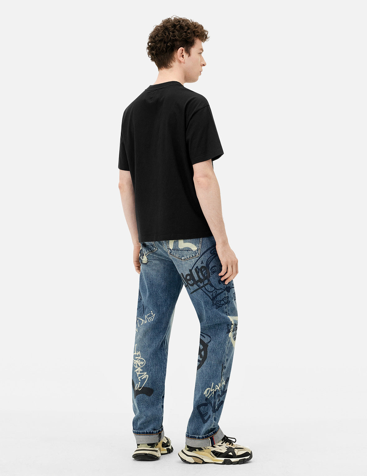 Graffiti Prints Regular Fit Jeans #2000