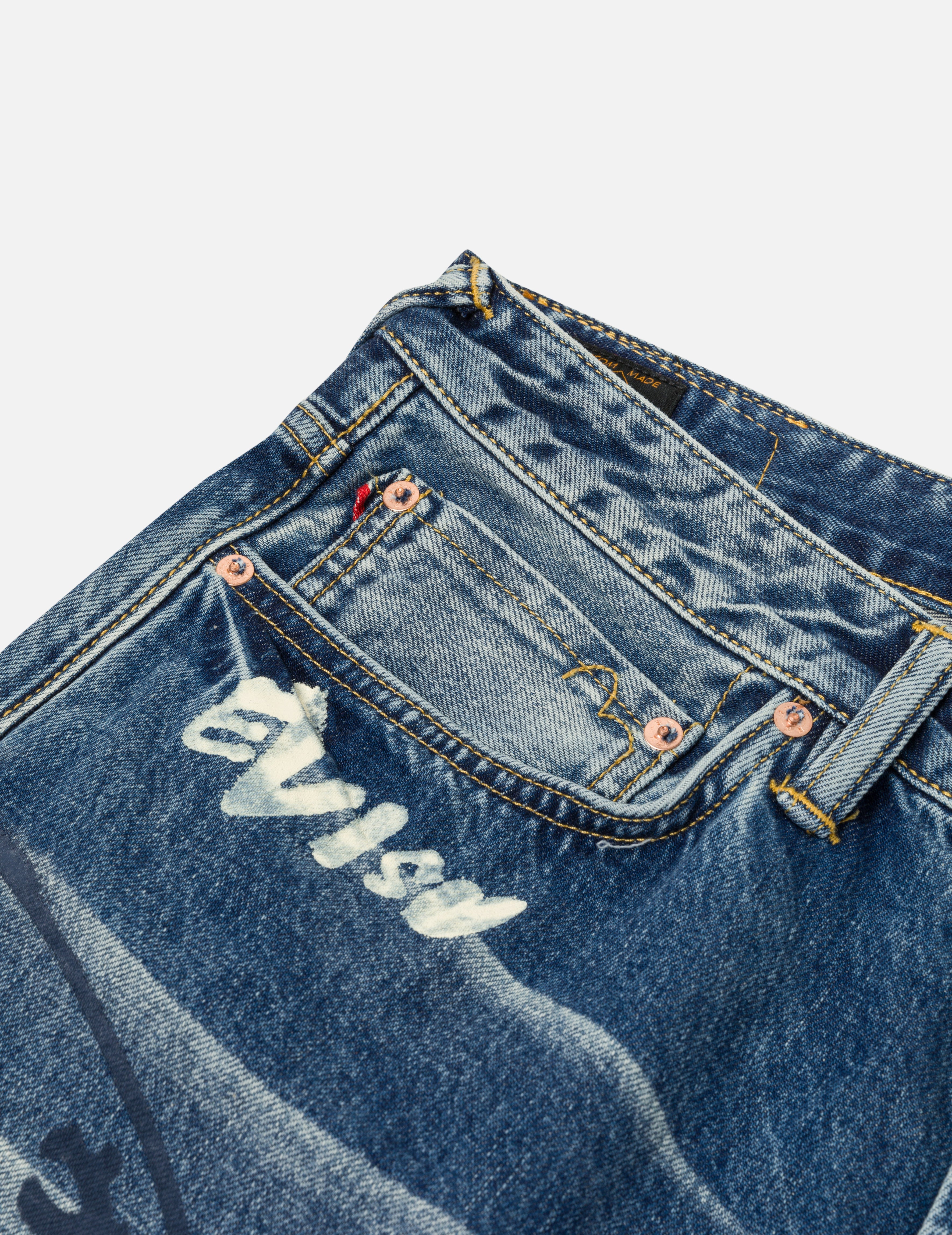 Graffiti Prints Regular Fit Jeans #2000