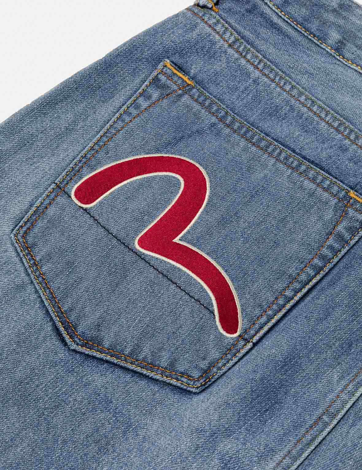 Fisherman Godhead Laser Print Cropped Jeans #2027 – EVISU