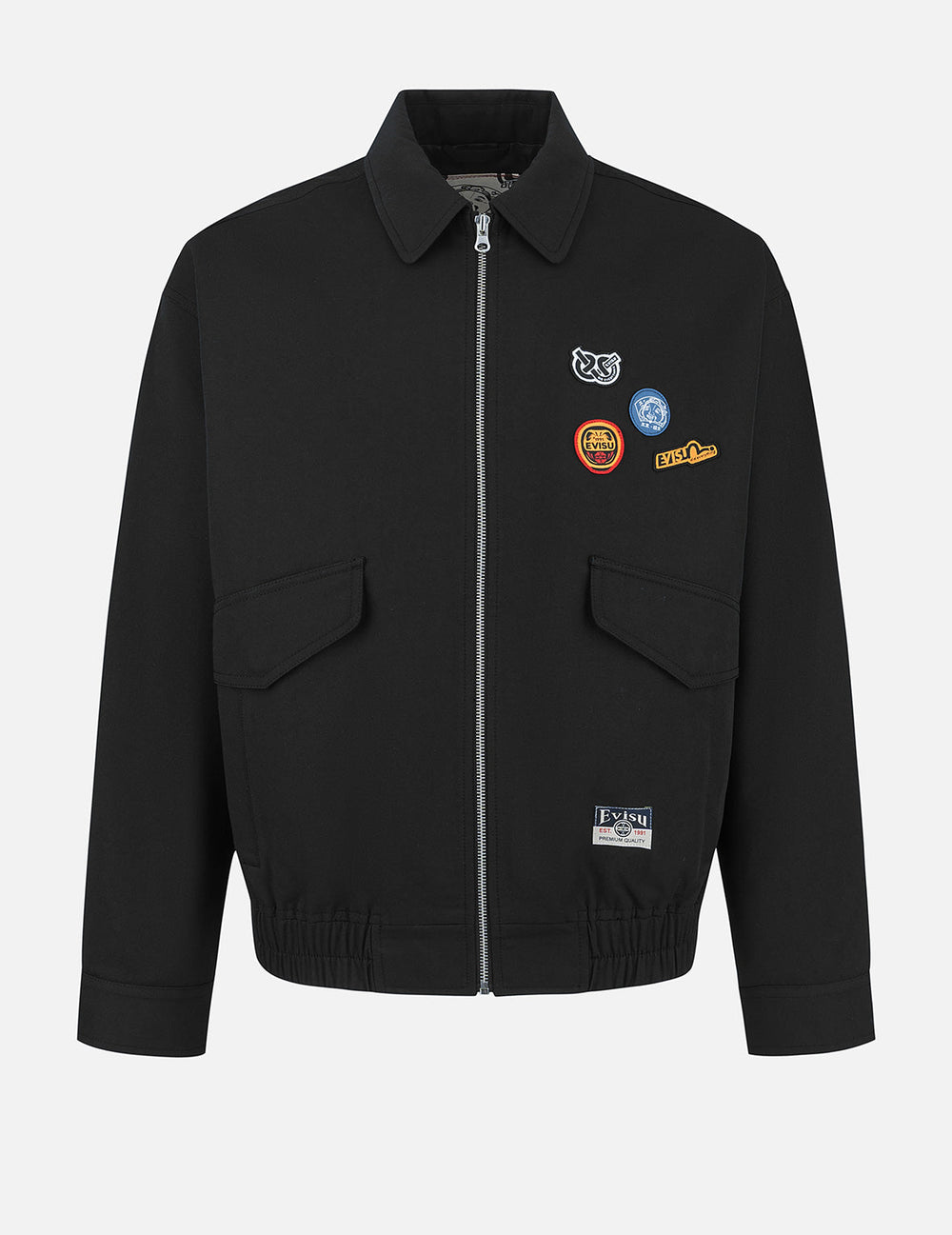 Graffiti Daicock Print Boxy Fit Zip Up Jacket