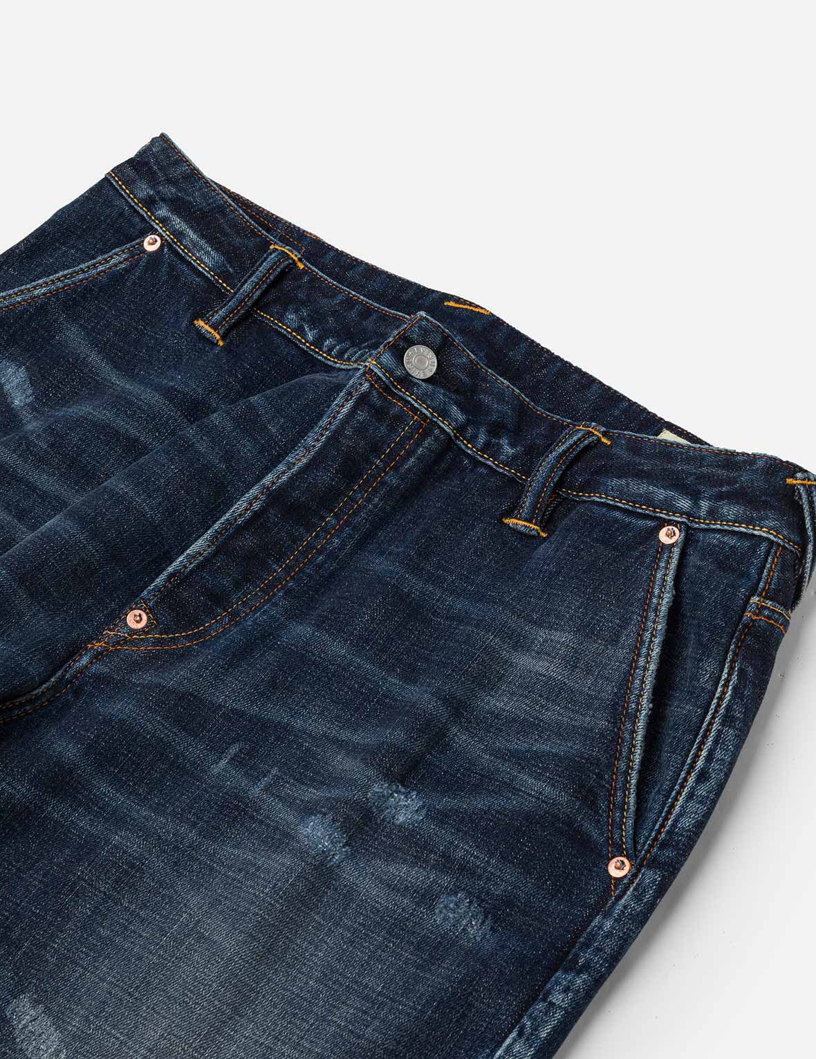 Graffiti-Style Seagull and Logo Print Straight Fit Denim Joggers