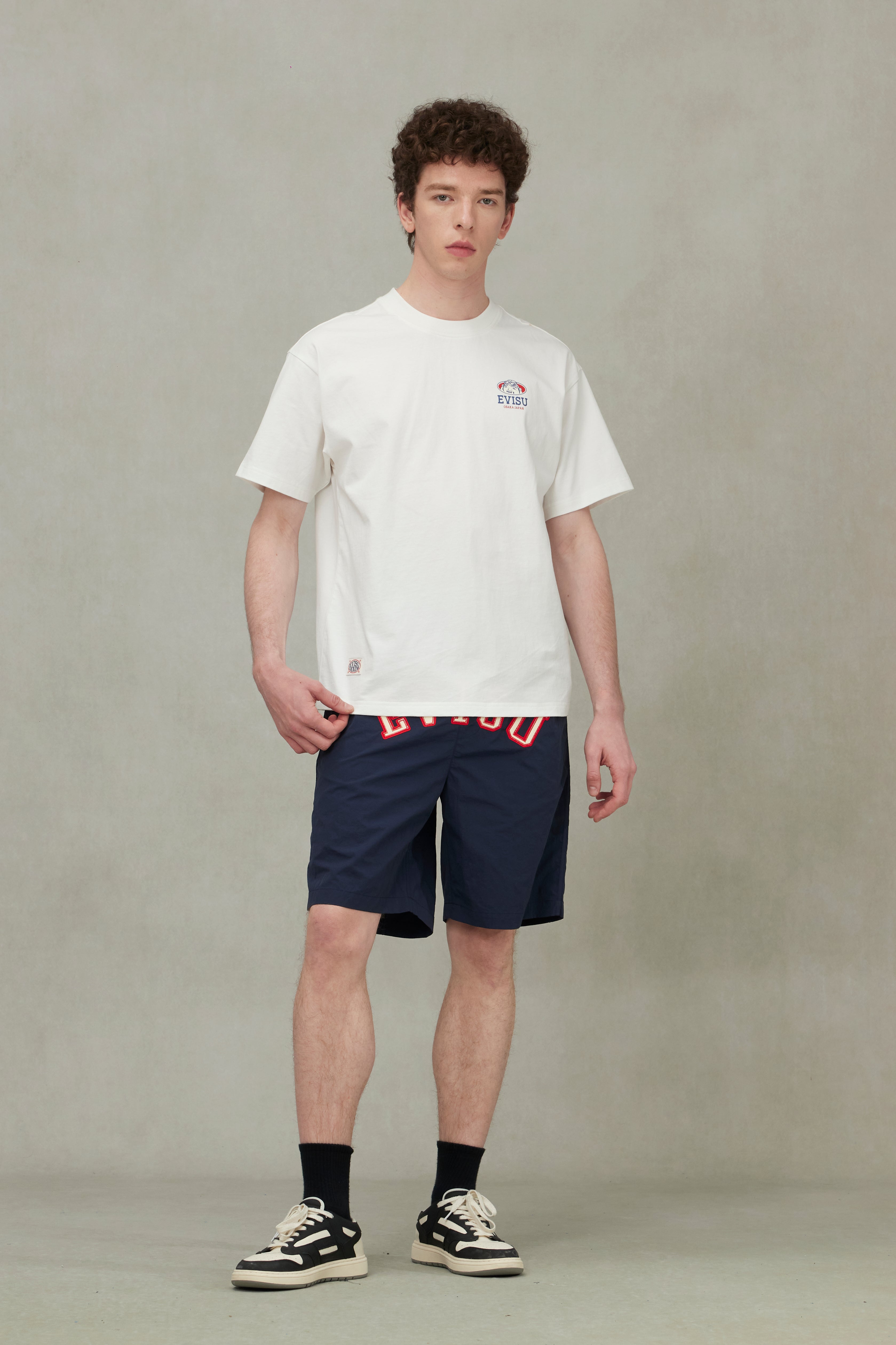 Logo Appliqué Embroidery Relax Fit Sweat Shorts – EVISU