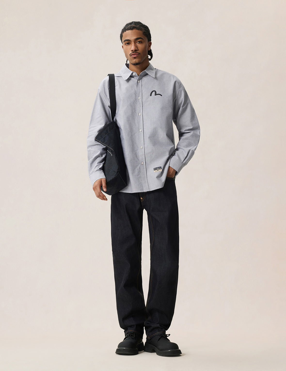 Seagull Print Oxford Shirt – EVISU