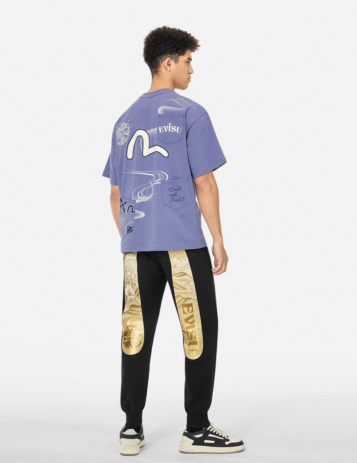 Hakutaku Daicock Printed Regular Fit Sweatpants