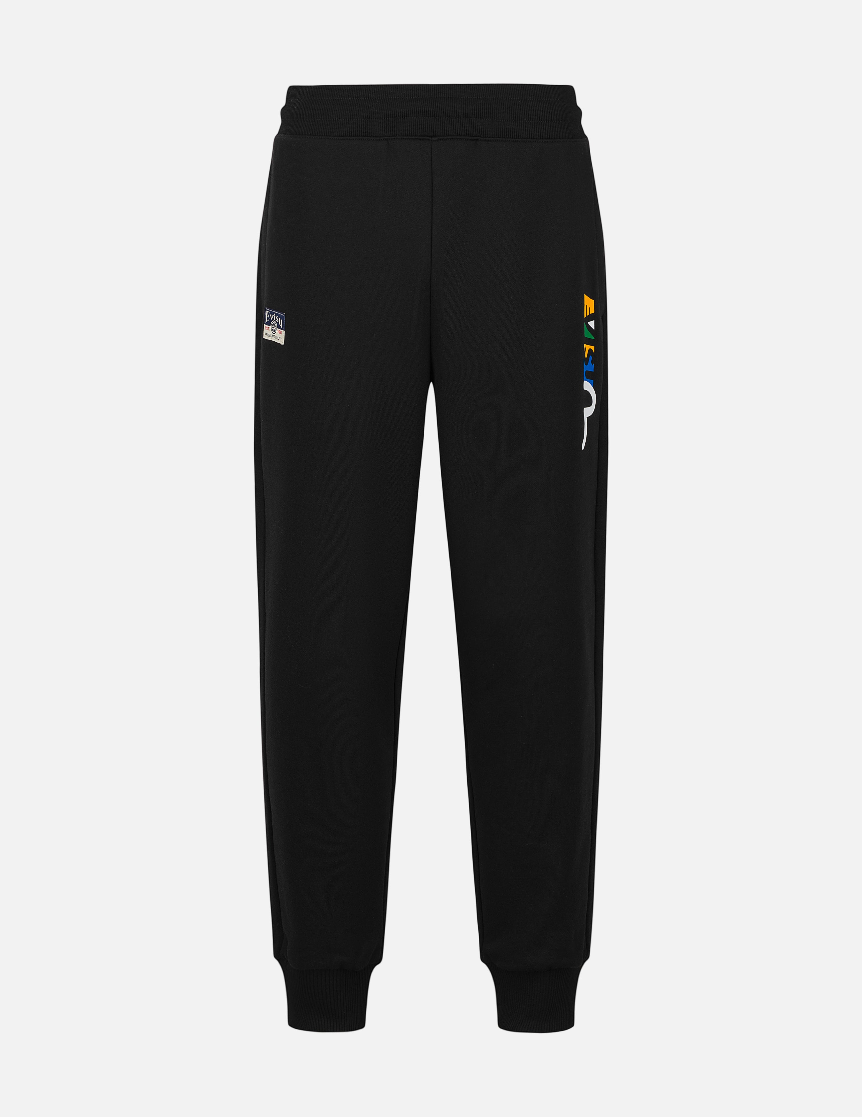Kamon and Daruma Embroidery Pockets Regular Fit Sweatpants