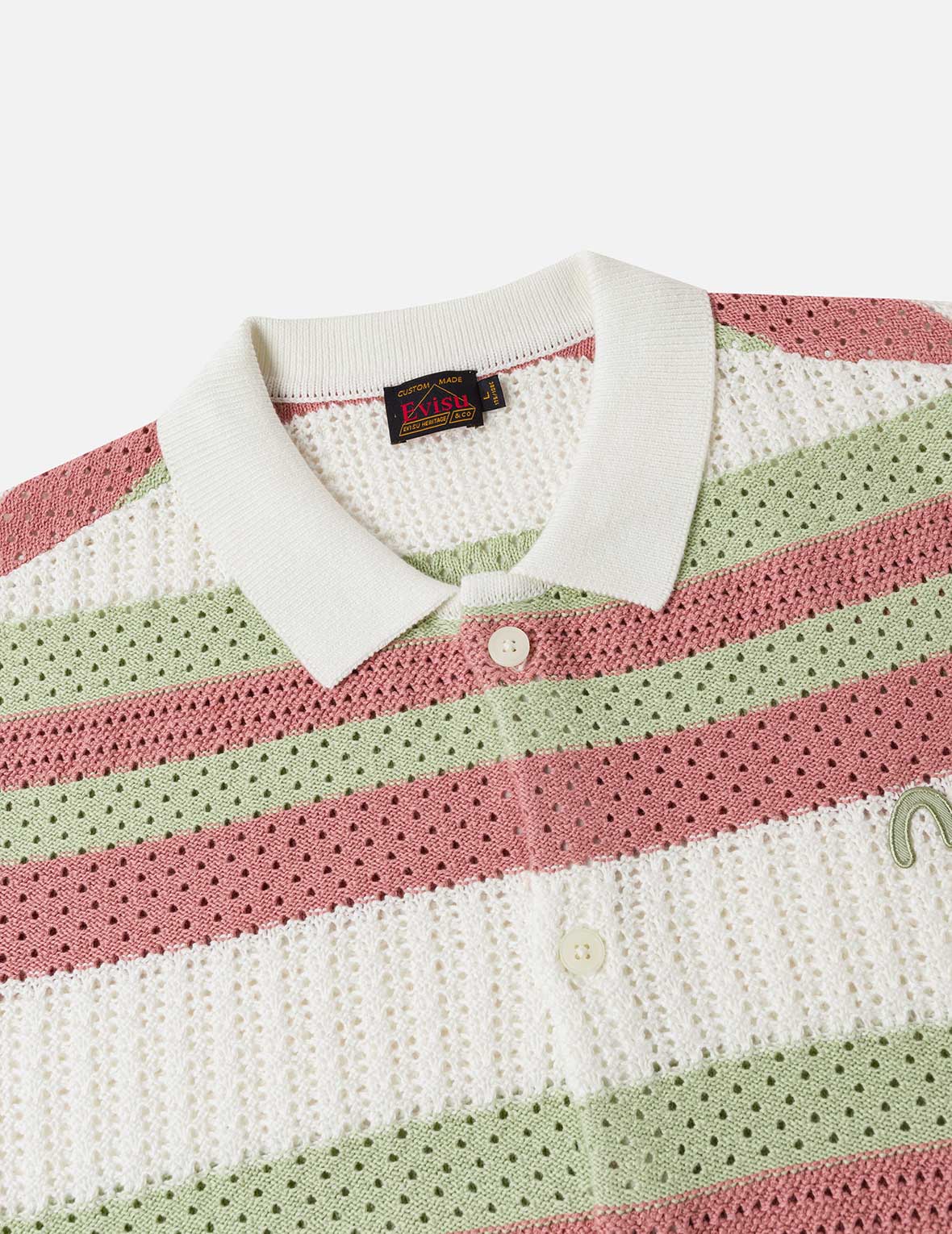 Seagull Embroidery Relax Fit Short-Sleeve Knitted Shirt