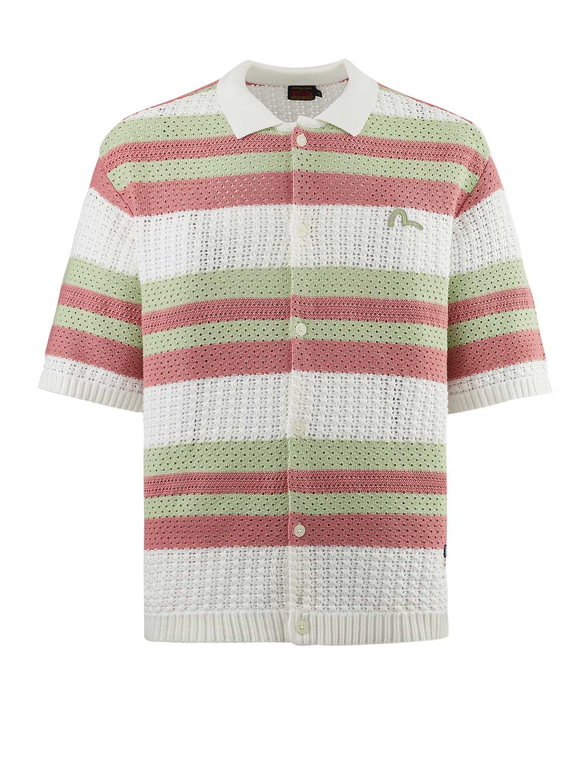 Seagull Embroidery Relax Fit Short-Sleeve Knitted Shirt