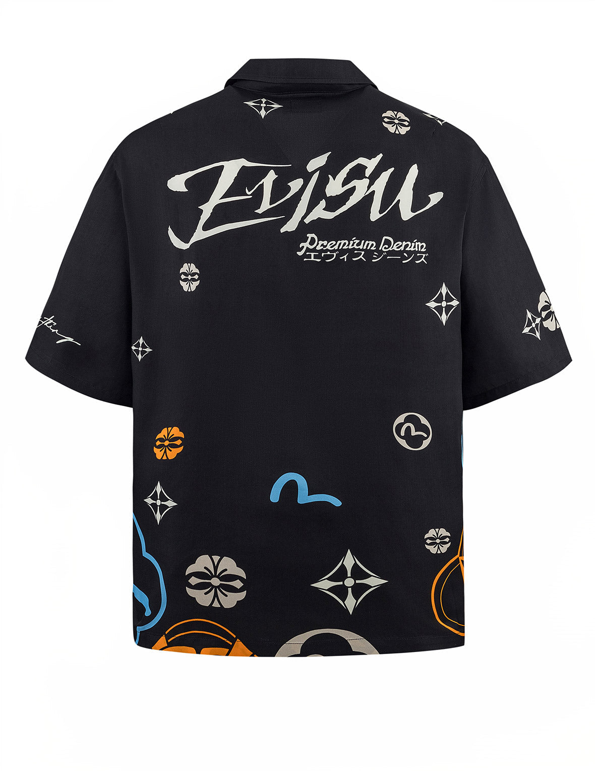 Allover Floral and Seagull Print Boxy Short-Sleeve Shirt