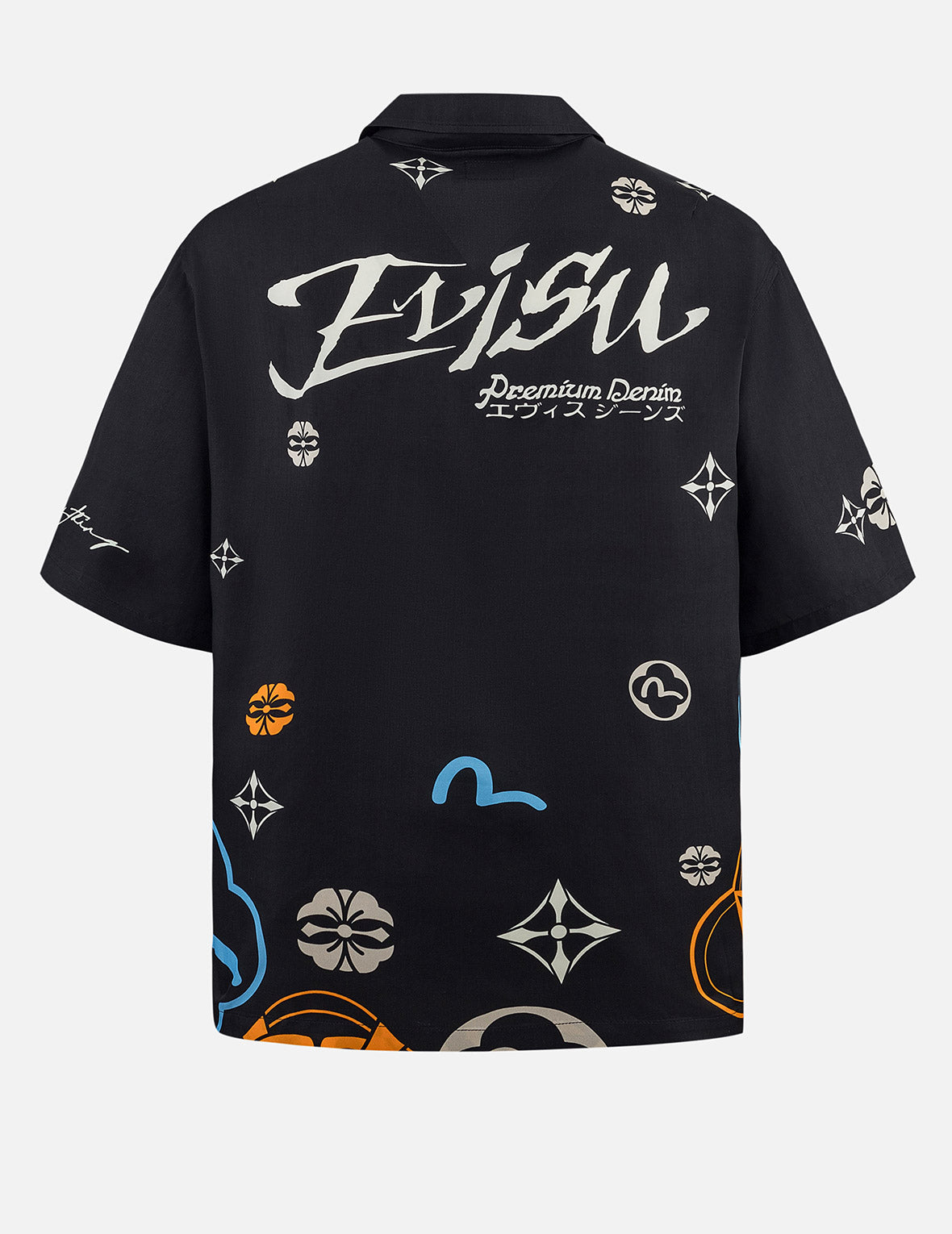 Allover Floral and Seagull Print Boxy Short-Sleeve Shirt