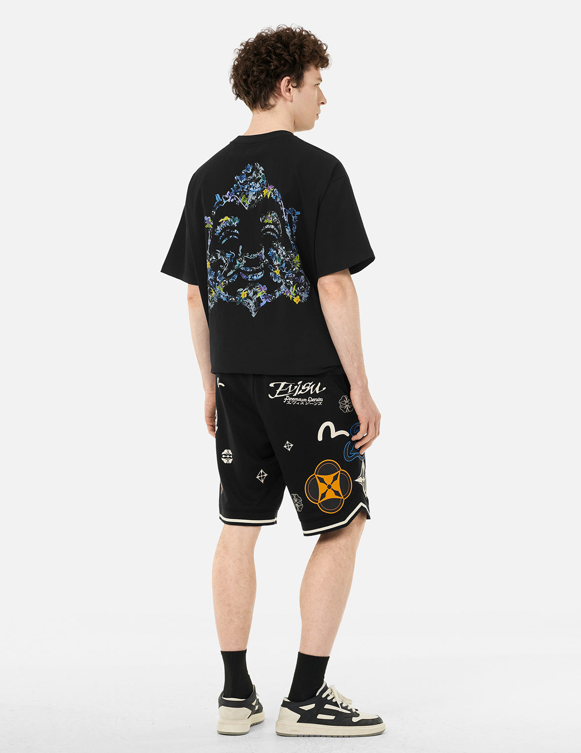 Allover Logo Print Fashion Fit Sweatshorts