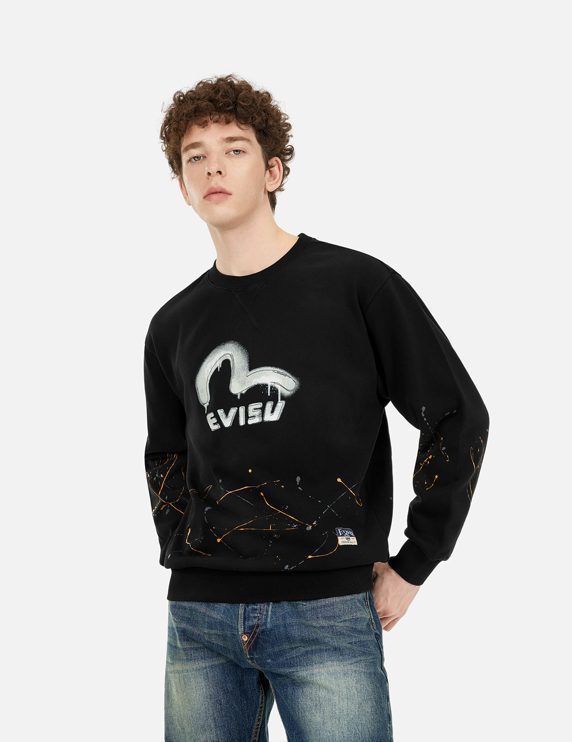 【別倉庫からの配送】 Relax Print Seagull and Logo Fit EVISU – Sweatshirts カットソー(長袖/七分)