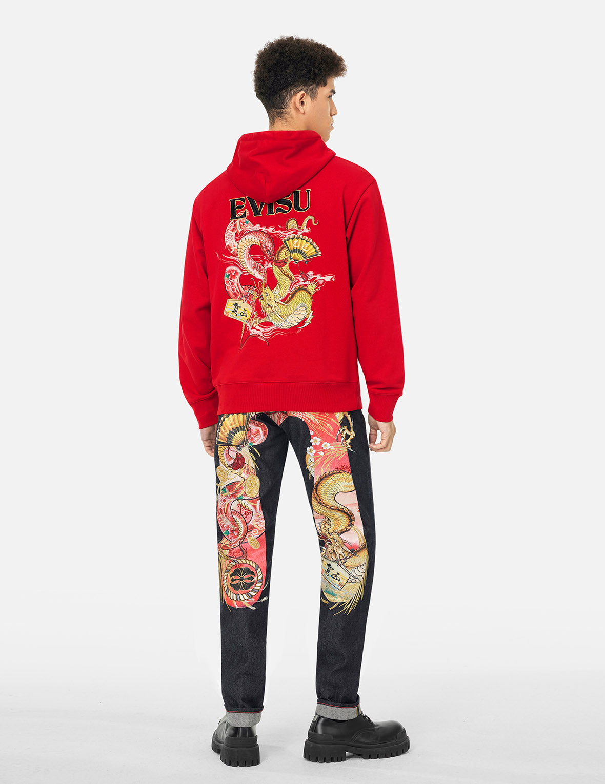 Daicock Print Relax Fit Denim shirt – EVISU