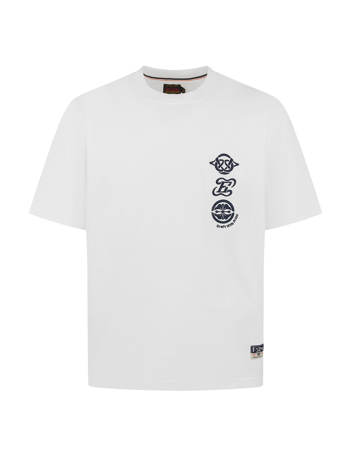 Seagull Embroidery and Multi-logo Print Regular Fit T-shirt