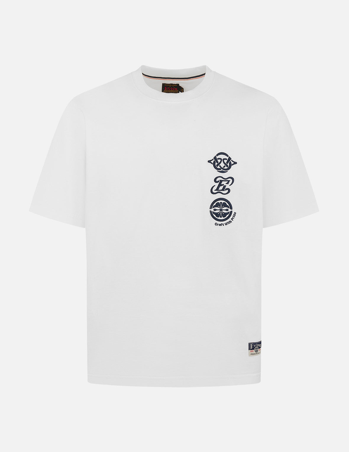 Seagull Embroidery and Multi-logo Print Regular Fit T-shirt