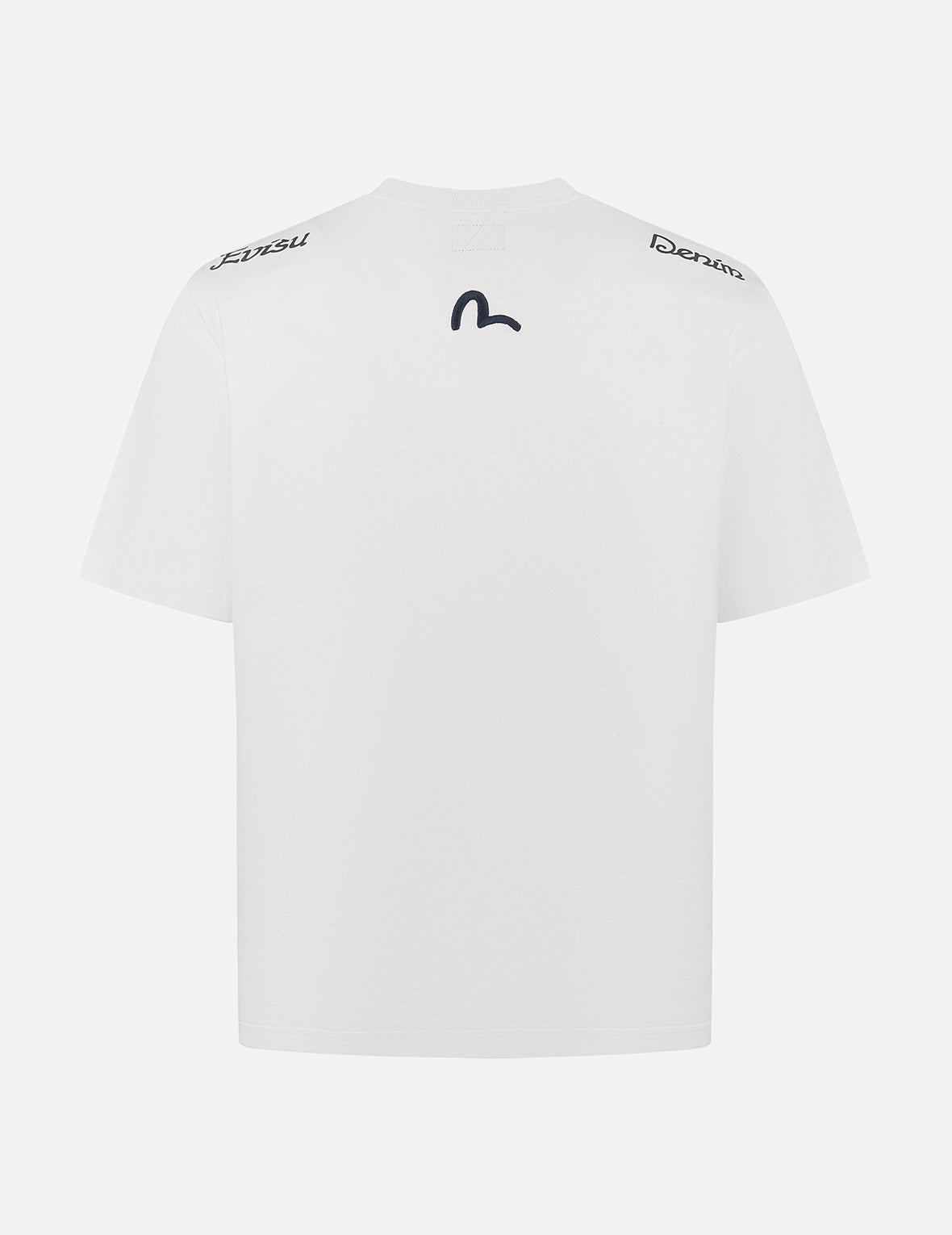 Seagull Embroidery and Multi-logo Print Regular Fit T-shirt