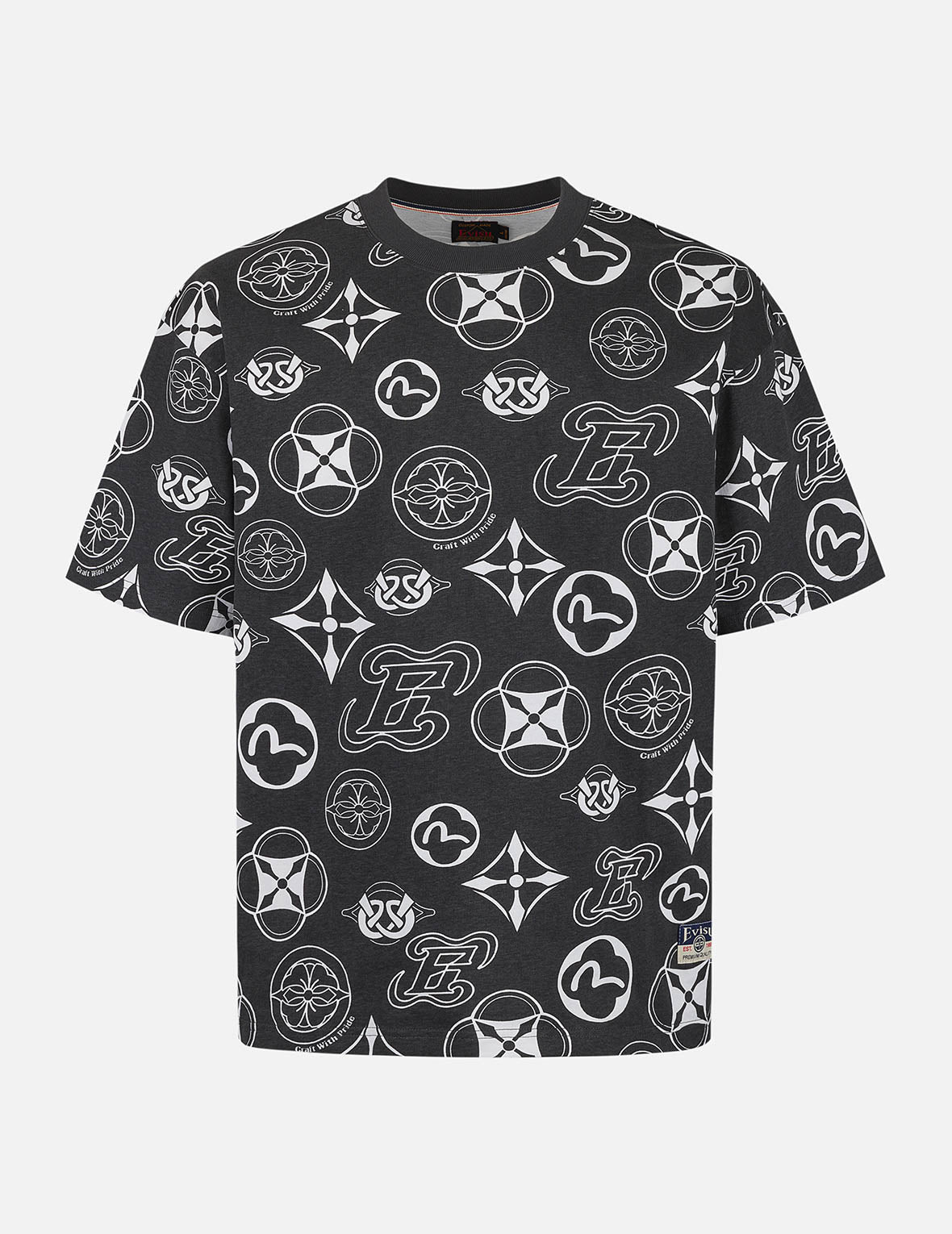 Allover Multi-logo Print Loose Fit T-shirt