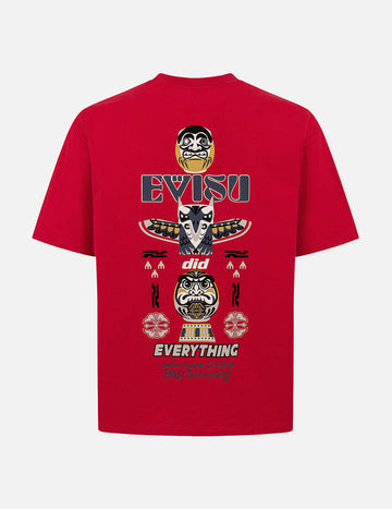 Daruma and Totem Print Relax Fit T-shirt