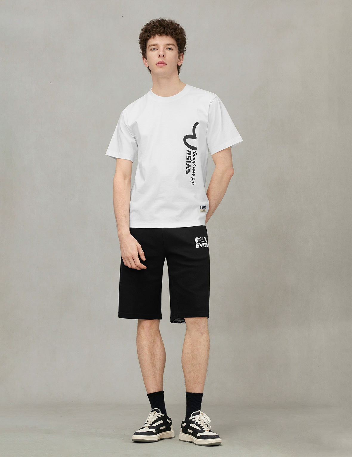 Logo and Slogan Print Regular Fit T-shirt