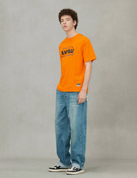Daruma Print Loose Fit T-Shirt