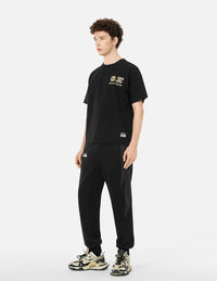 Artistic Brush Daicock Print Relax Fit T-Shirt