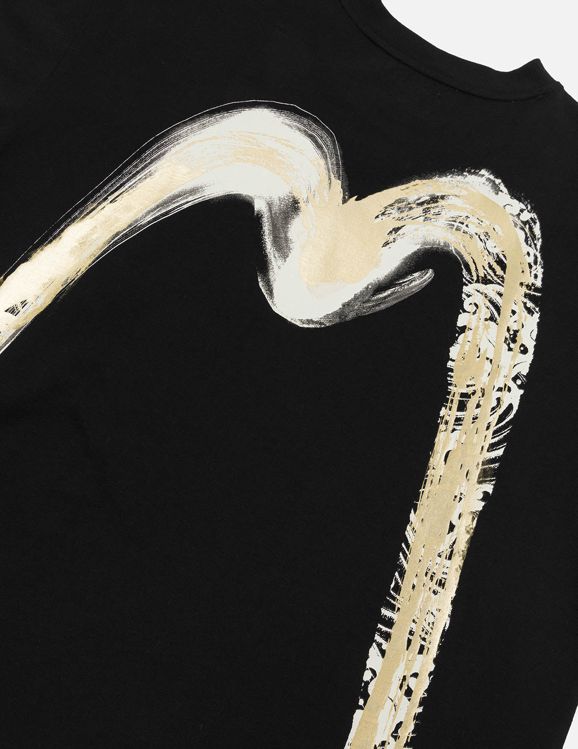 Artistic Brush Daicock Print Relax Fit T-Shirt