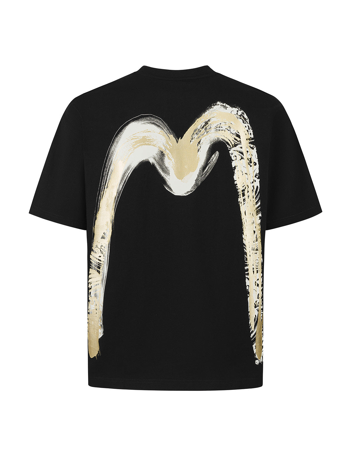 Artistic Brush Daicock Print Relax Fit T-Shirt