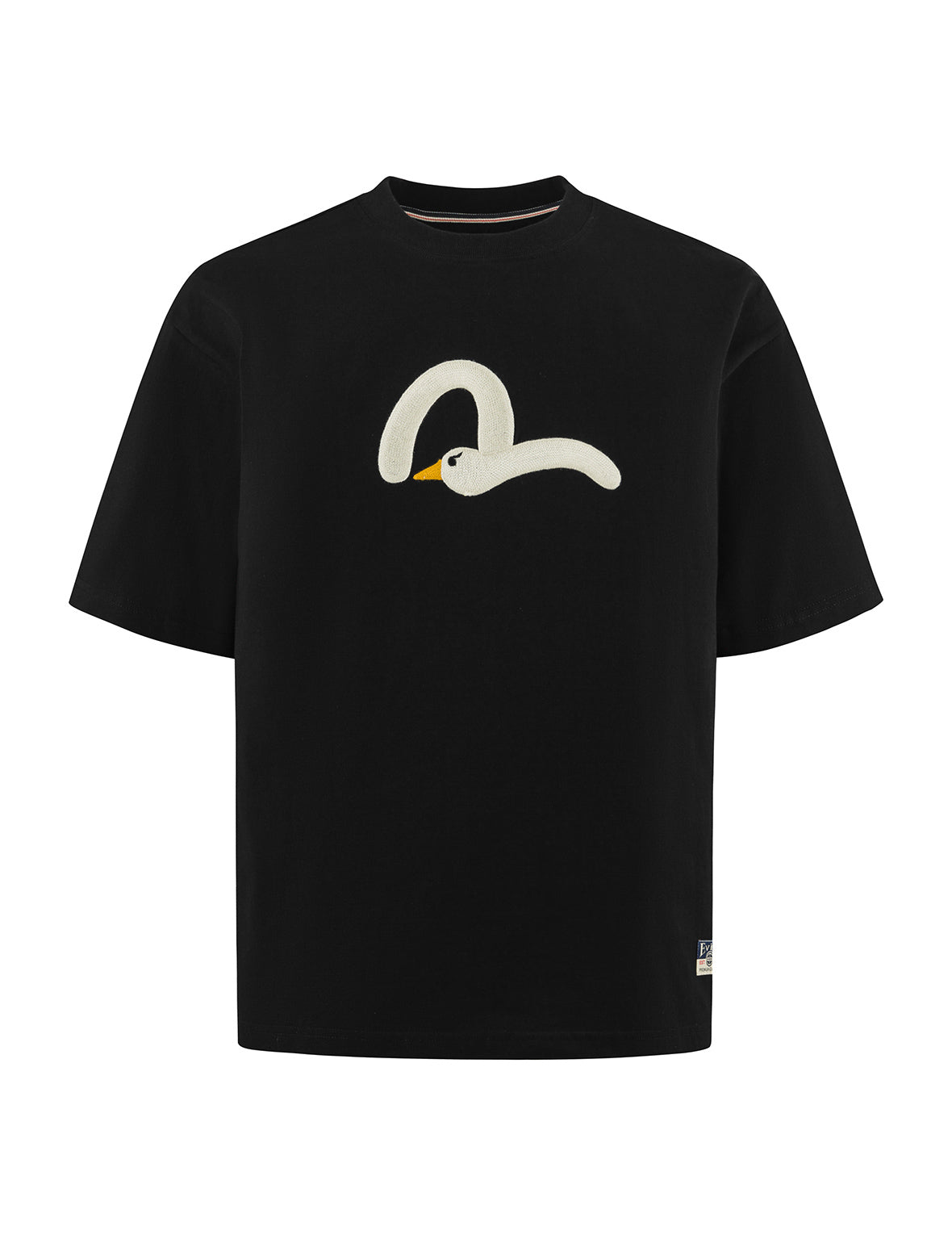 Playful Seagull Embroidery Relax Fit T-Shirt