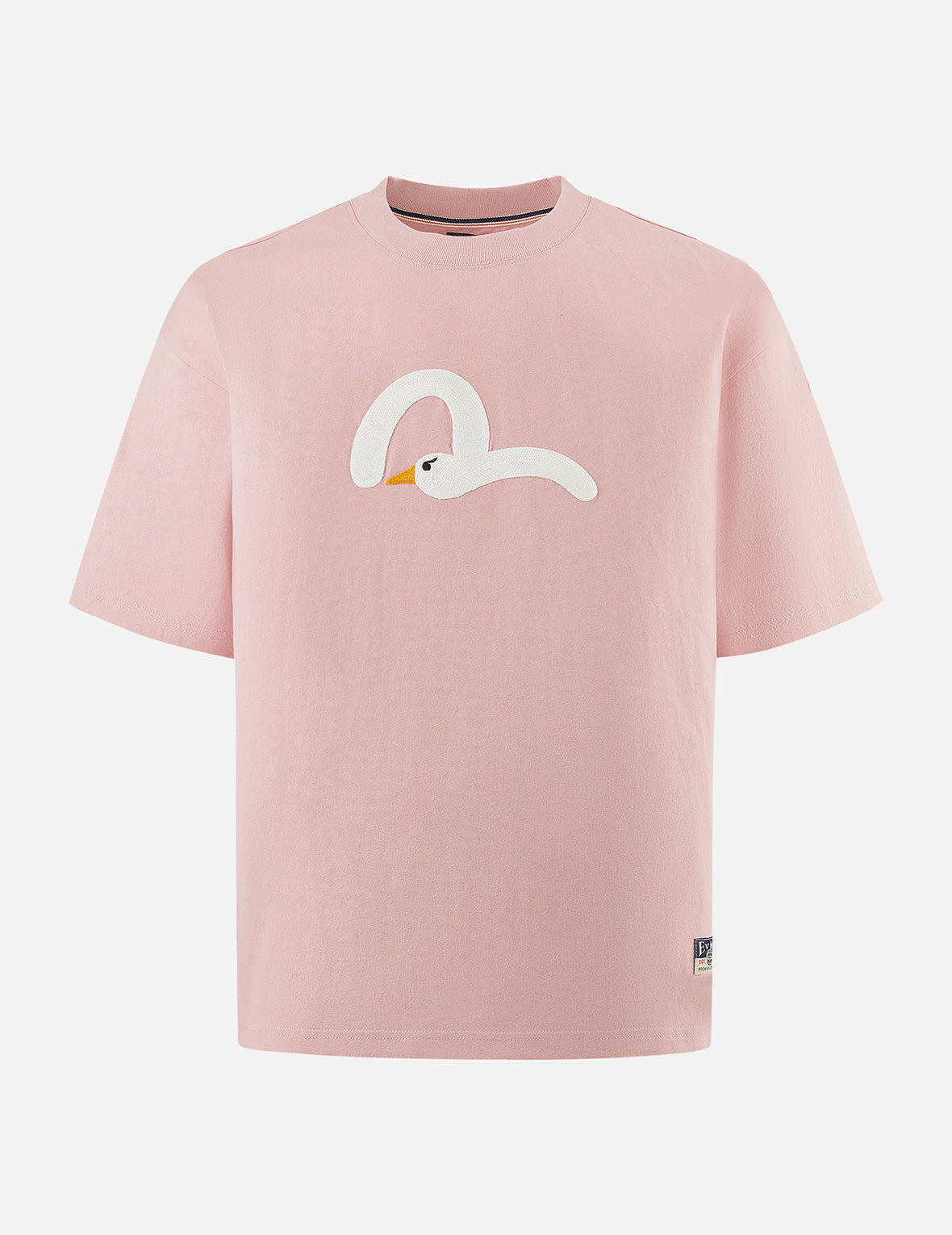 Playful Seagull Embroidery Relax Fit T-Shirt