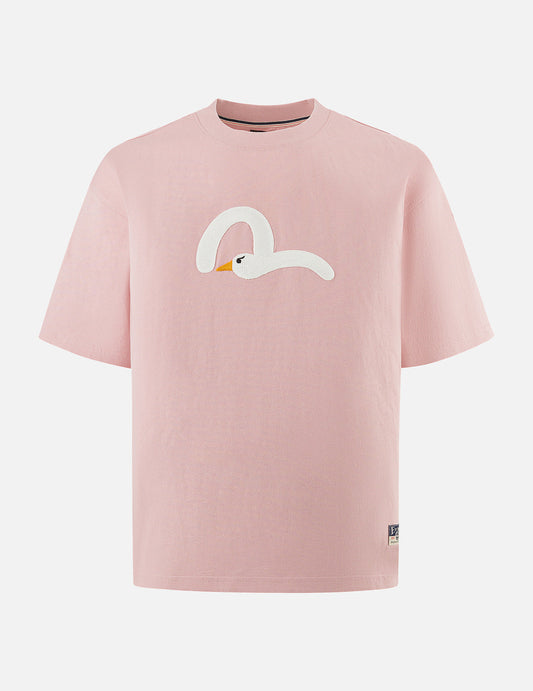 Playful Seagull Embroidery Relax Fit T-Shirt