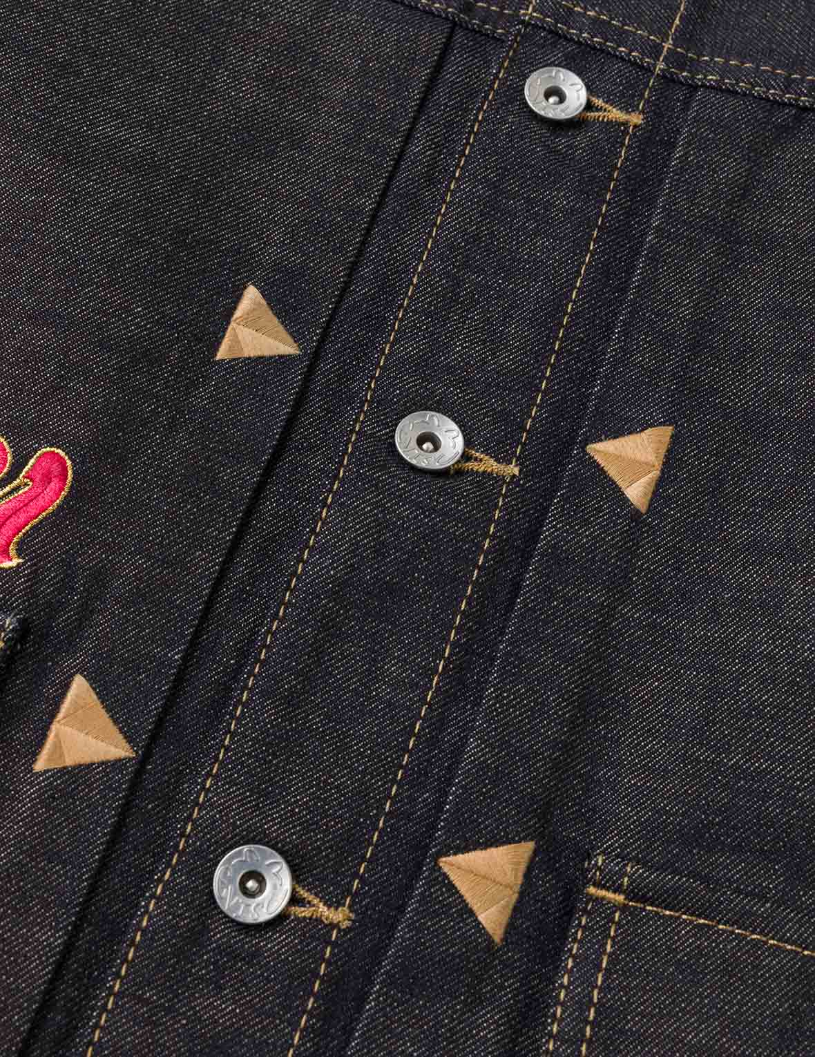 Leopard Embroidery Denim Jacket – EVISU
